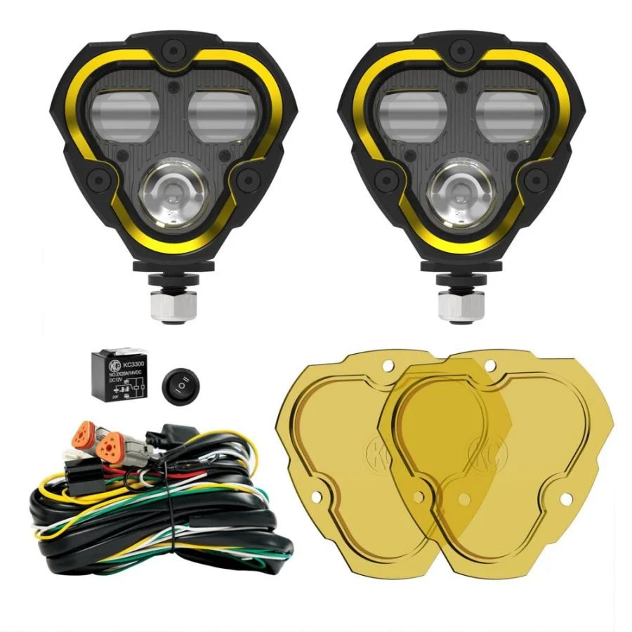 KC Lights FLEX ERA® 3 Dual Mode SAE Fog LED Light Pods - Master Kit