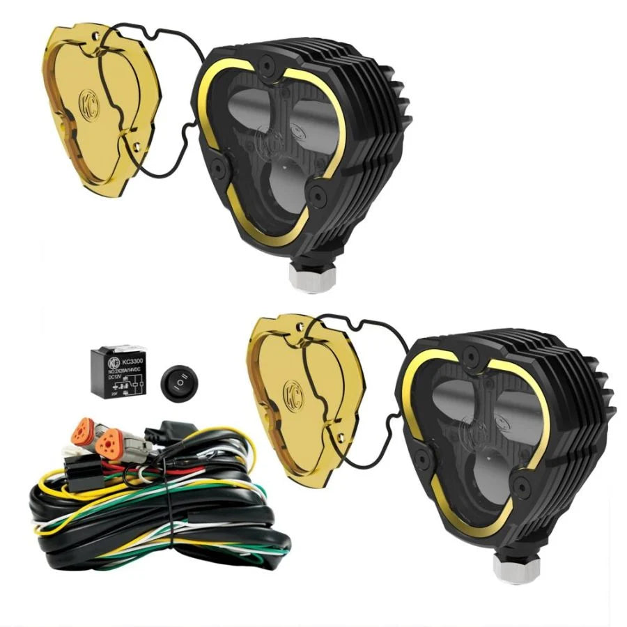 KC Lights FLEX ERA® 3 Dual Mode SAE Fog LED Light Pods - Master Kit