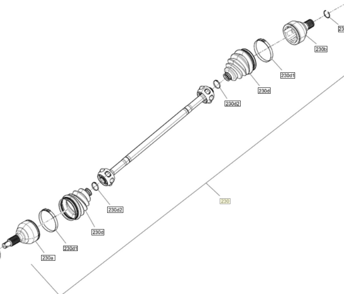 Can-Am OEM X3 Performance CV Axle - Rear - 72"