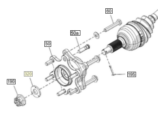 Can-Am OEM X3 & Mav R Axle Washer - 250200170