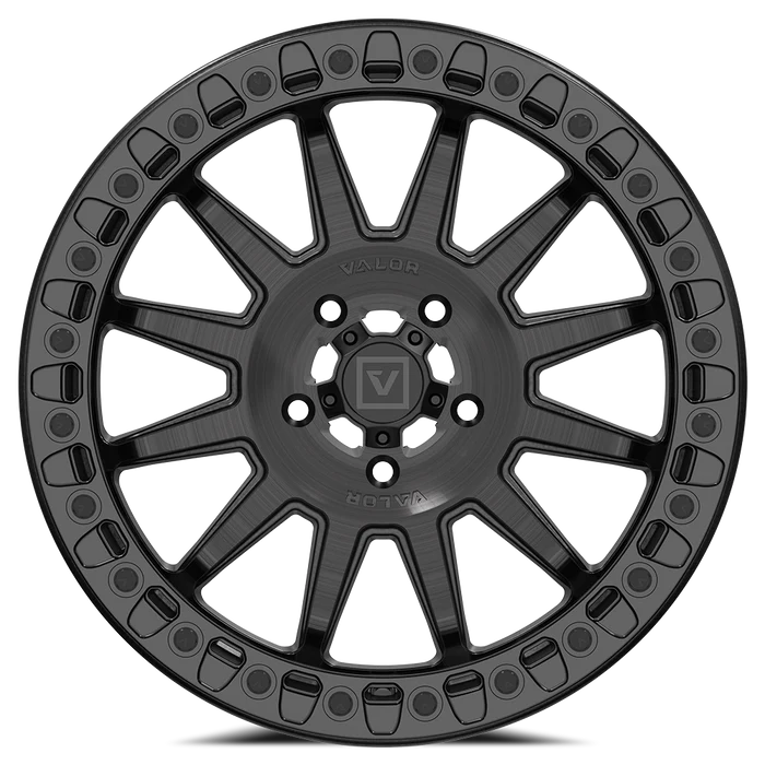 Valor V09 Beadlock UTV Wheel Brushed Charcoal