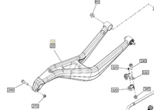 Can-Am OEM Maverick R LH Upper A-Arm, Deep Black - 715010162