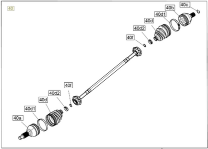 Can-Am OEM X3 Performance CV Axle - Front - 72"