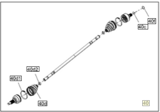 Can-Am OEM Maverick R Drive Axle - Front - 705402490