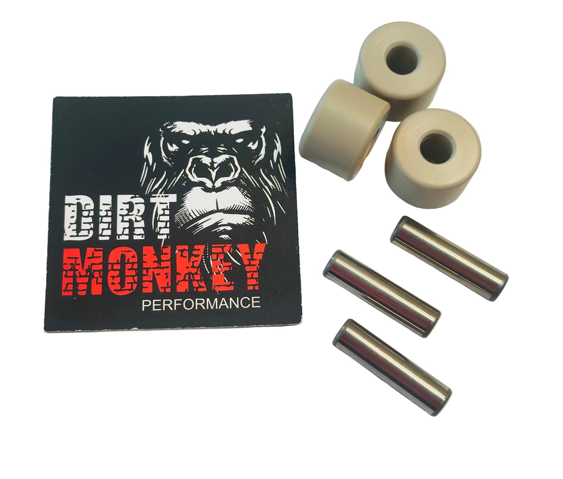 close-up of CAN-AM X3 secondary clutch rollers & pins set,  featuring three durable rollers designed to reduce friction and enhance the performance of the clutch system. The rollers are precision-engineered for off-road utv sxs vehicles, ensuring smoothe engagement and improved transmission efficiency. 