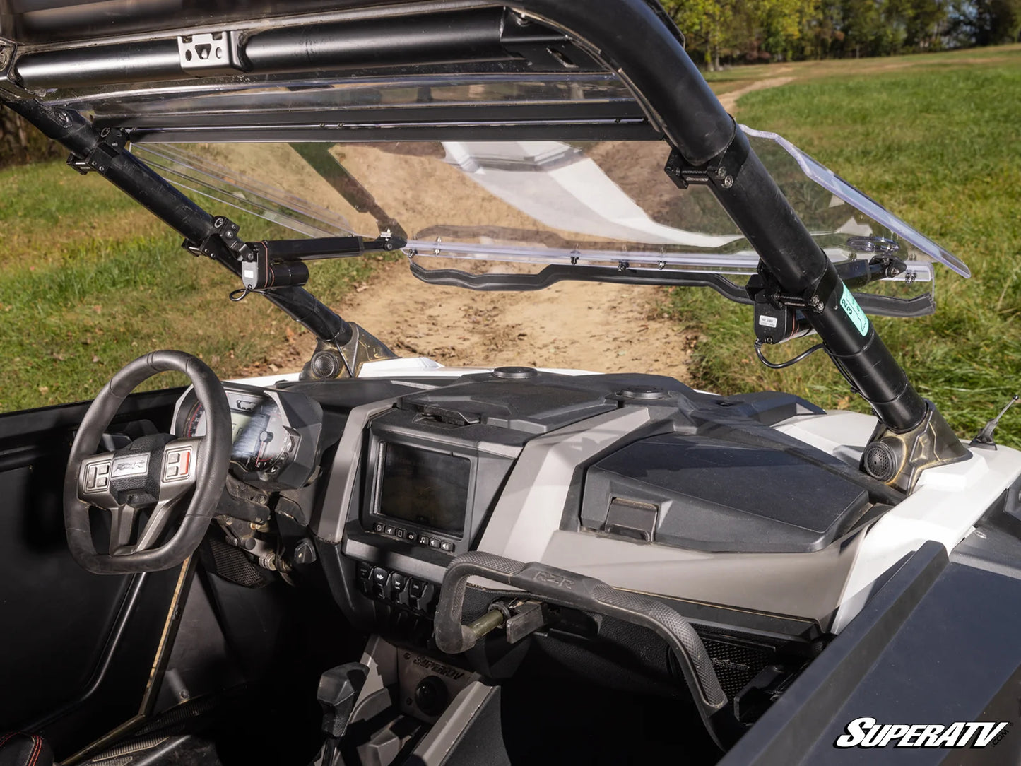 Polaris RZR Turbo R MaxDrive Power Flip Windshield