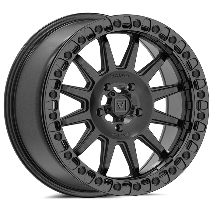 Valor V09 Beadlock UTV Wheel Brushed Charcoal