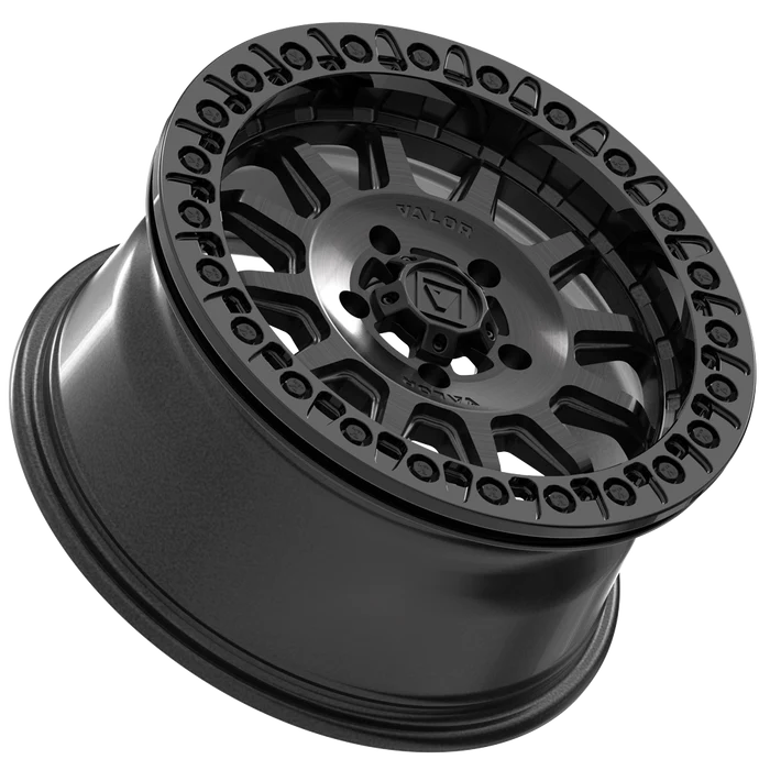 Valor V09 Beadlock UTV Wheel Brushed Charcoal