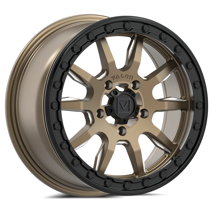 Valor V15 Beadlock UTV Wheel Beadlock Satin Bronze