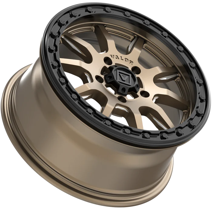 Valor V15 Beadlock UTV Wheel Beadlock Satin Bronze