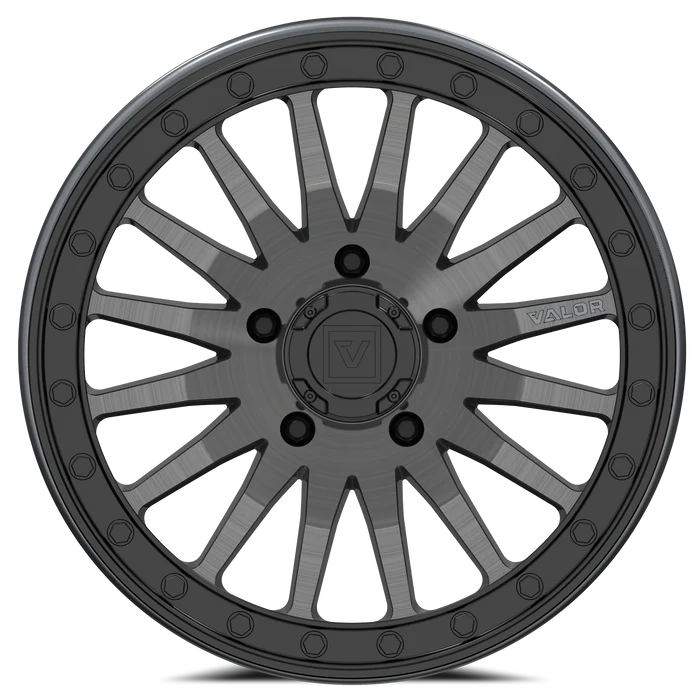 Valor V06 Beadlock UTV Wheel Brushed Gunmetal