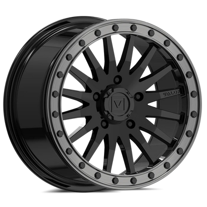 Valor V06 Beadlock UTV Wheel Gloss Black