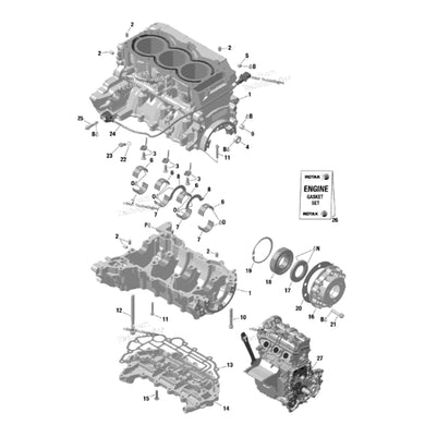 BRP '17-'19 Engine Block Components - Crankcase | Can-Am X3