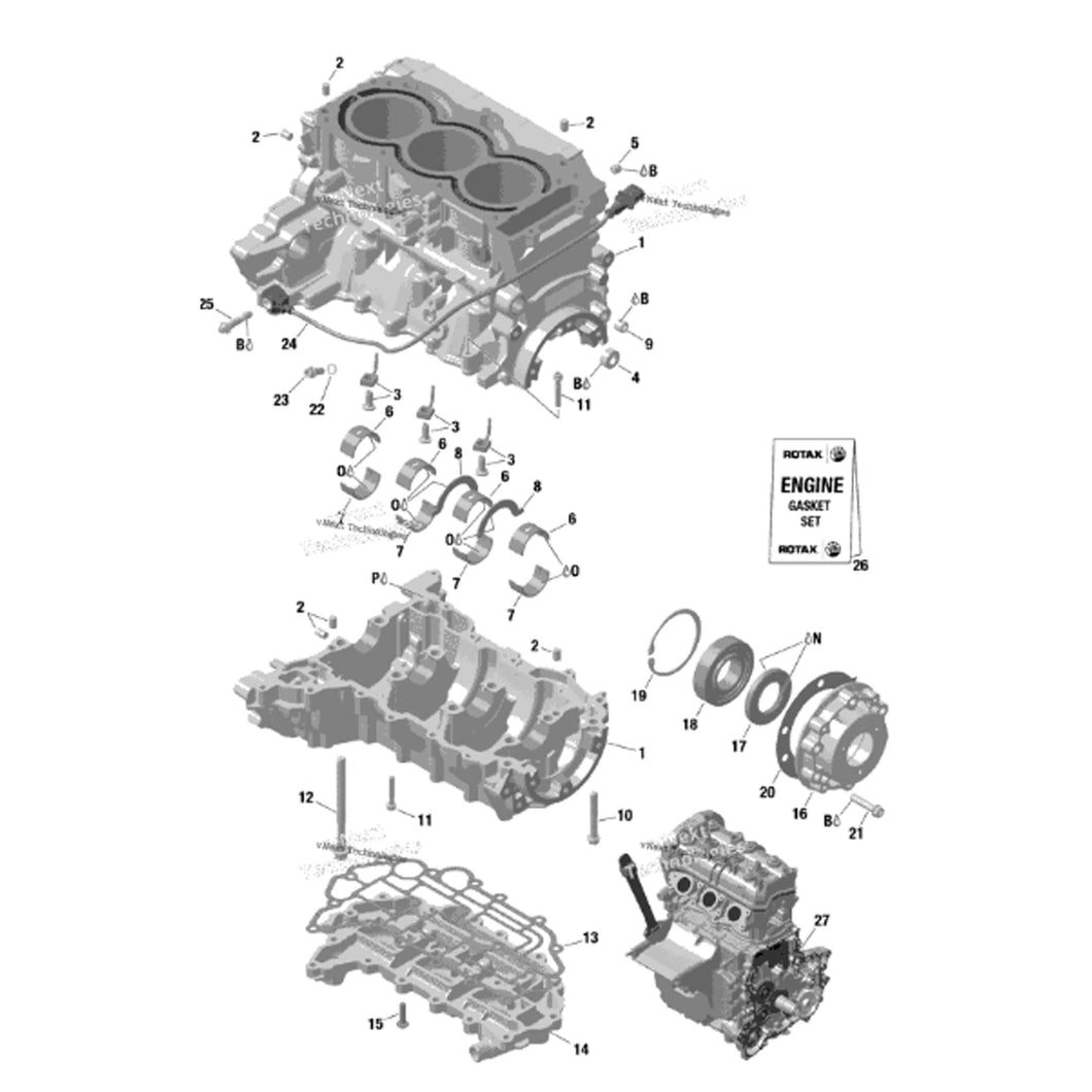 BRP '17-'19 Engine Block Components - Crankcase | Can-Am X3